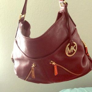Michael Kors maroon purse